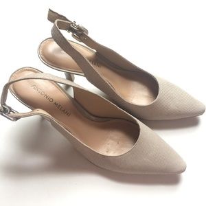 ANTONIO MELANI Sling-Back Nude 3in Heels Size 7.5
